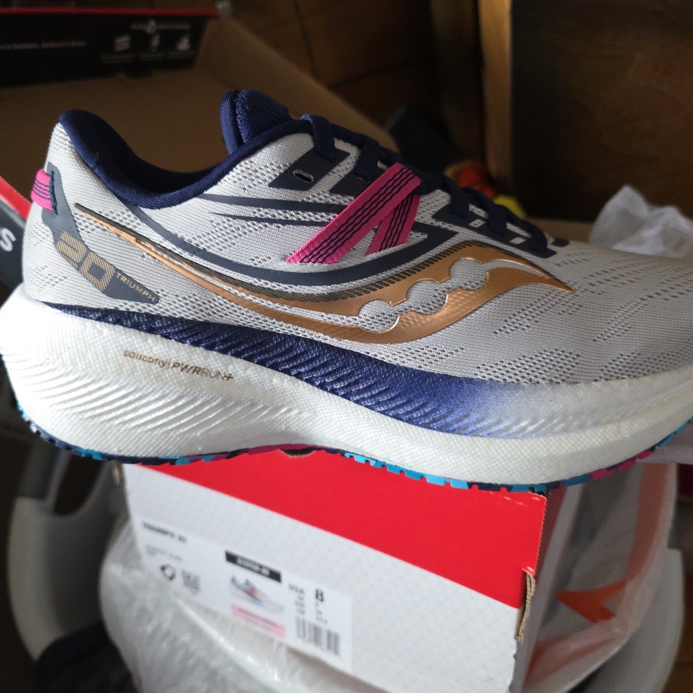 Saucony Women's Athletic Shoes - White, Blue, and Pink